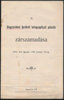 1907 A Nagyszebeni kerületi betegsegélyező pénztár zárszámadása. 8p.