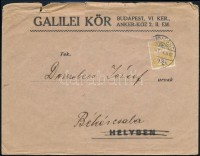 1913 Bp., A Galilei Kör programja, borítékkal