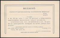 1918 Hatvan, Az állomásparancsnokság által rendezett kabaré műsorának meghívója  és programja, 2 db