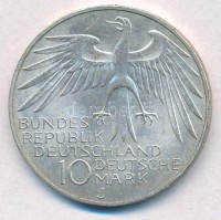 NSZK 1972J 10M Ag 'Müncheni Olimpia - Stadion' T:1-,2 ph. FRG 1972J 10 Mark Ag 'Münich Olympics - Stadium' C:AU,XF edge error Krause KM#133