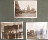 1929 Egy világ körüli út képei: A Szente család? délkelet-ázsiai útja, Egy albumnyi érdekes fénykép Jáváról, Kambodzsából, Kínából. Mozgalmas utcaképek, hátoldalt majd mindegyik feliratozva. kb 160 fotó albumban