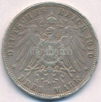 Német Államok / Poroszország 1910A 3M Ag 'II. Vilmos' T:3 patinaGerman States / Prussia 1910A 3 Mark Ag 'Wilhelm II' C:F patina