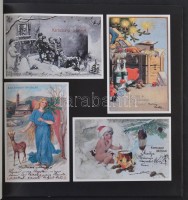Karácsony Régi Képeslapokon. Terra - Kossuth Nyomda. 1986. - Nagy alakú album rengeteg színes képpel / Christmas postcard album with many colorful pictures