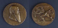 Beck Ö. Fülöp (1873 - 1945): Báró Müller Kálmán professor, a Szent Rókus Kórház igazgatója, 1911., bronz, 70 mm