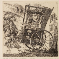 Gyulai Líviusz (1937): Az öreg Casanova, 1990, rézkarc, 17/50, szig, 19,5 x 19,5