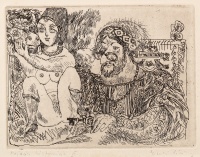 Gyulai Líviusz (1937): Pajzán historiák III., rézkarc, szignált, 14,5 x 19,5