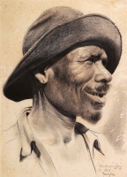 Ismeretlen szignó: Kubikus, 1955, ceruzarajz, hibás, 31,5 x 22,5