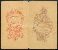 cca 1862 Szinay és Társa miskolci műtermében készült, 2 db vizitkártya méretű portré, 10,5x6 cm