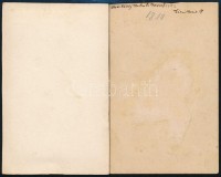 cca 1858 Jelzés nélküli, vizitkártya méretű, 2 db fénykép, az egyik feliratozott, 10x6 cm