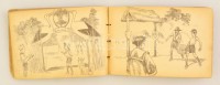 1933 Márton Lajos Gödöllői Jamboree rajzfüzet 40 rajzzal. 14x20cm egy két lap sérült / Jamboree album with drawings of Lajos Márton