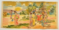 Barátosi Balogh Benedek: Dai Nippon. Kelet csodái. Bp.,(1906), Magyar Kereskedelmi Közlöny. Második kiadás. Kiadói szecessziós aranyozott, festett egészvászon-kötés, a borítója javításra szorul, az elülső és a hátsó