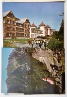 Moric, Rudo: A Magas-Tátra ormain. Bp., 1958, Bibliotheca. Félvászon kötés, kissé kopottas állapotban + Vysoké Tatry képeslapok mappában