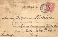 1895 (!) Neuffen, Hohen-Neuffen vor 1802 'Gruss aus Neuffen' Gasthof zur Post von A. Baur; floral litho (EK)