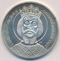 1992. 500Ft Ag 'Szent László' eredeti, sérült tokban, tanúsítvánnyal T:BU kis patina Adamo EM125