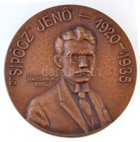 Törzsök Károly (1906-1964) 1935. 'Dr Sipőcz Jenő 1920-1935 / Fővárosi Alkalmazottak Nemzeti Szövetsége' Br emlékérem (61mm) T:2