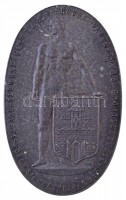 1947. 'Győr-Sopron-Szombathely THJ. Városok Vándordíjas Sportversenye' fém plakett, 'LUDVIG' gyártói jelzéssel (50x80mm) T:1-,2