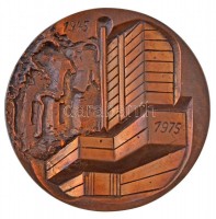 1975. 'Kiemelkedő Társadalmi Munkáért' hátoldalán gravírozott Br emlékérem (101mm) T:2