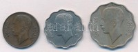 Irak 1938. 1f Br + 4f Ni + 10f Ni T:2Iraq 1938. 1 Fils Br + 4 Fils Ni + 10 Fils Ni C:XF