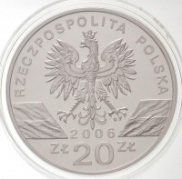 Lengyelország 2006. 20Zl Ag 'Alpesi Mormota' T:PP/ Poland 2006. 20 Zlotych Ag 'Alpine Marmot' C:PPKrause Y#535