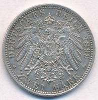 Német Birodalom / Bajorország 1889D 2M Ag 'Ottó' T:2 German Empire 1876A 2 Mark Ag 'Otto' C:XFKrause KM#913