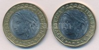 Olaszország 1997. 1000L 'EU' (2xklf) egyik hibás térképpel T:1-Italy 1997. 1000 Lire 'European Union' (2xdiff) one with incorrect map C:AU