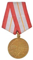 Szovjetunió 1978. '60 éves a Szovjet Fegyveres Erők' sárgaréz kitüntetés mellszalagon T:1-Soviet Union 1978. '60 Years of the Armed Forces of the USSR' brass medal with ribbon C:AU