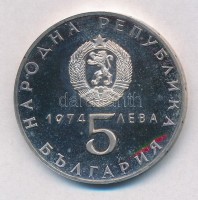 Bulgária 1974. 5L Ag 'Felszabadulás 30. évfordulója' T:1- (eredetileg PP)Bulgaria 1974. 5 Leva Ag '30thAnniversary - Liberation from Fascism' C:AU (originally PP)Krause KM#92