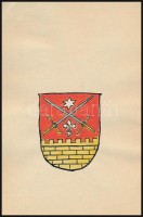 Fritz Junginger (?-?): Címerterv, vegyes technika, papír, jelzés nélkül, 15x10 cm
