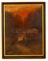 Mednyánszky jelzéssel: Házikó. Olaj, vászon, foltos, keretben, 66×51 cm
