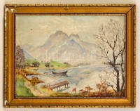 Mednyánszky jelzéssel: Hegycsúcsok. Olaj, karton, keretben, 28×40 cm