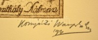 Komjáti-Wanyerka Gyula (1894-1958): Erotikus ex libris Koronthály Kálmán. Rézkarc, papír, jelzett, lapméret 16x24cm