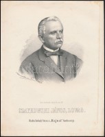 cca 1867 Marastoni József: Johann Czaykowski lovag portréja, litográfia, papír, 27×21 cm