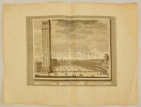 cca 1715-1750 Domenico Lovisa (1690 k.-1750 k.): Velence: Piazza di S, Marco. .rézmetszet, papír, a szerző Il gran teatro di Venezia c. munkájából, olasz, latin és francia nyelven feliratozva, 28×34,5 cm / cca 1715-1750 Domenico Lovisa (cca