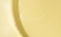 Körmöcbányai szecessziós tányér, mázas, jelzett, apró máz hibákkal,d: 26 cm