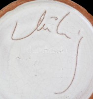 Mihály Béla (1930-2001): 4 db korsó, mázas kerámia, jelzett, egyiken lepattanás, m:14 cm (4×)