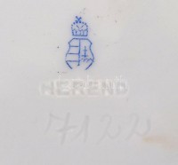 cca 1920 Herendi Viktória mintás díszváza, kézzel festett, jelzett (koronás), hibátlan, m: 36 cm /cca 1920 Herend porcelain Queen Victoria vase, handpainted, with hallmark (with crown), in flawless condition, h: 36 cm