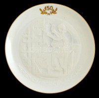 Herendi emlék tálka (150 év), kézzel festett, jelzett, hibátlan, eredeti dobozában, d:15,5 cm