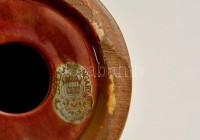 Zsolnay eozin mázas kút, jelzett, kis kopásnyomokkal, m: 13 cm