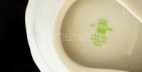 3 db Zsolnay porcelán: korsós kislány, nyuszi, sótartó, kézzel festettek, jelzettek, kis kopásokkal, különböző méretben