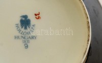 Hollóházi Jurcsák László által tervezett porcelán váza, matricás, hibátlan, jelzett, m: 10 cm