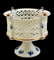 Wallendorf Echt Kobalt asztali kínáló, jelzett, hibátlan, m: 16,5 cm