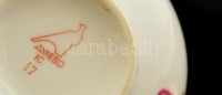 Dulevo szovjet porcelán csésze alátéttel, 2 db, jelzett, kissé kopott, d: 10 cm és 17 cm