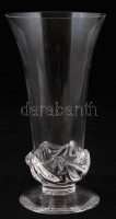 Modern Daum  váza, plasztikus díszítéssel, jelzett, hibátlan, m:20 cm