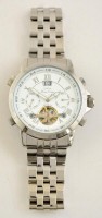Graf von Monte Wehro automata férfi karóra, hónap, nap, dátum mutatós szerekezettel, acél tokkal, fém szíjjal, új, nem hordott állapotban / New automatic watch