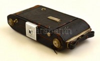 cca 1930 Német 6x9-es harmonika kihuzatos fényképezőgép, Schneider-Kreuznach Radionar 105mm f/4,5 objektívvel, Pronto zárral, viseltes, de működőképes állapotban / Vintage German 6x9 folding camera, in worn, working condition