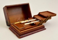 Régi cigarettatartó doboz, 24 férőhellyel, kissé kopottas, 14×10×6,5 cm