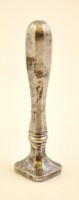 'A' monogramos acél levélzáró pecsétnyomó, 1,5×1,5 cm, h: 6,5 cm