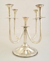 Nagyméretű, ötágú alpakka gyertyarató, m: 37 cm