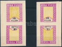 1933 Gyula város illetékbélyeg 2 fordított párban (30.000)