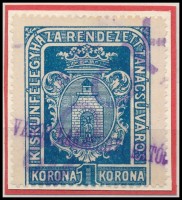 1923 Kiskunfélegyháza R.T.V. 11 sz. okirati illetékbélyeg (15.000)